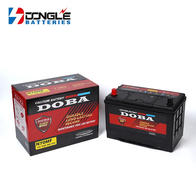 Modern Design Long Service Life Ultra High Performance Maintenance Free 12V 70Ah SMF Car Battery