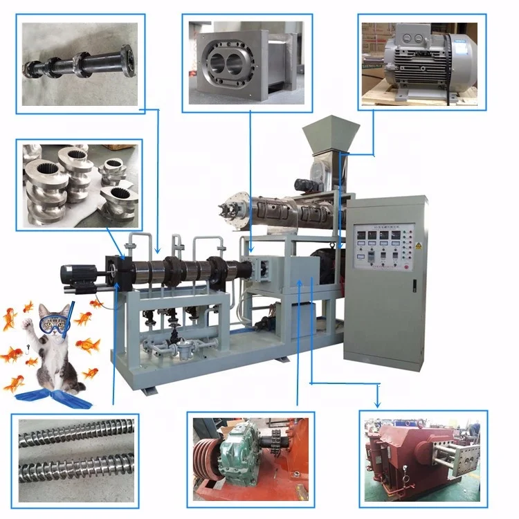 Automatic fish feed production line floating fish feed pellet machine