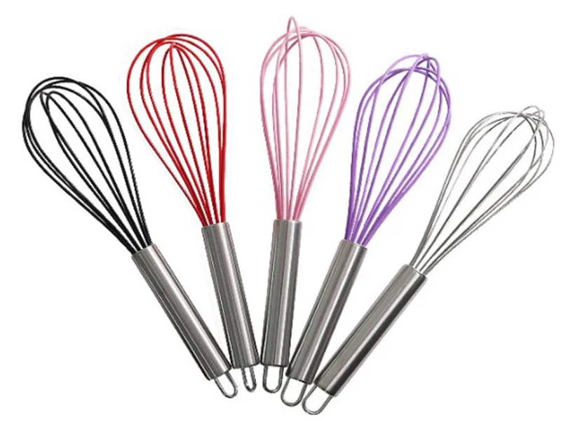 10 Inch Stainless Steel Silicone Wire Egg Beater Egg Mixer Whisk for Baking