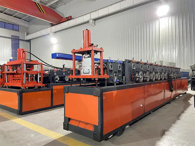 Galvanised Steel Purlins Stiffened U and C Metal Profile Roll Forming Machine