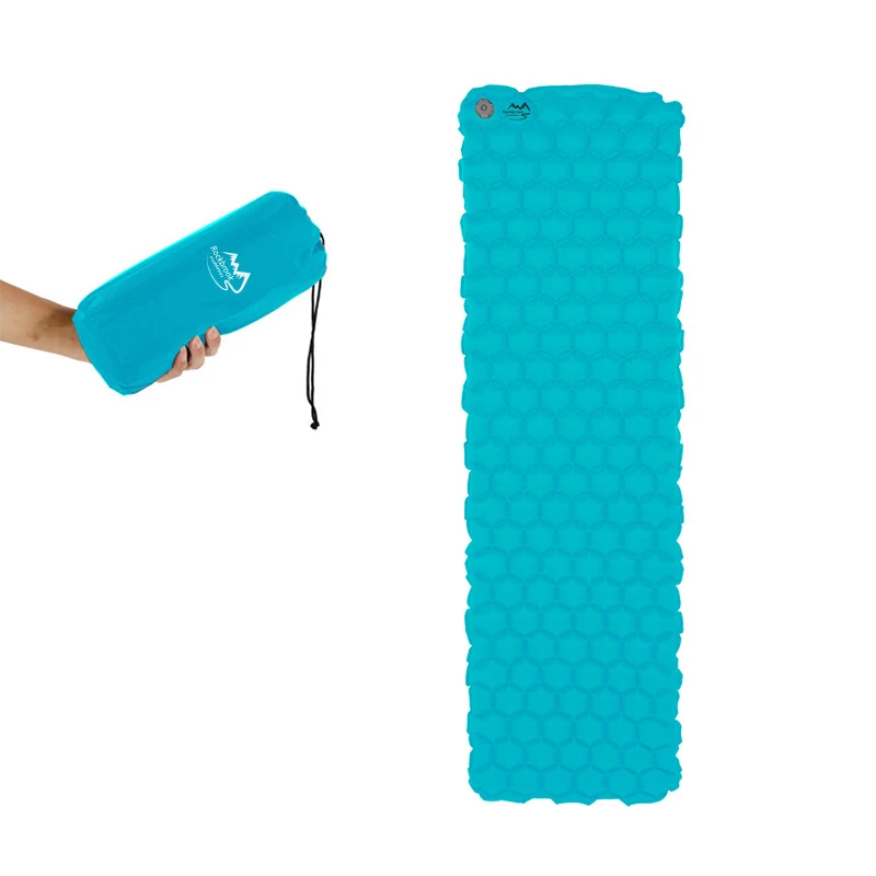 Custom Backpacking Hiking PVC Roll Outdoor Mat Folding Mattress With Pillow Insulated Self Inflating Sleeping Pad for Camping