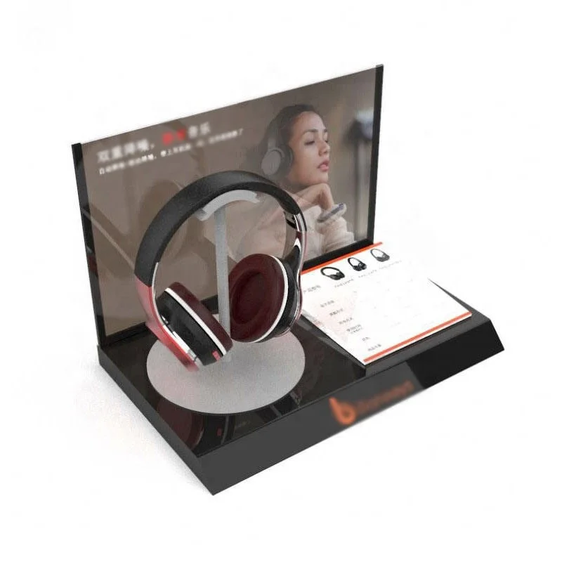 Custom Acrylic Electric Equipment Display Stand Bluetooth Headphones Display Rack