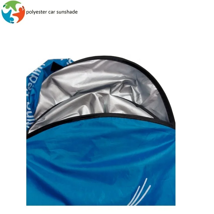 Best quality silver polyester car front sunshade  car parking windshield sunshade for car