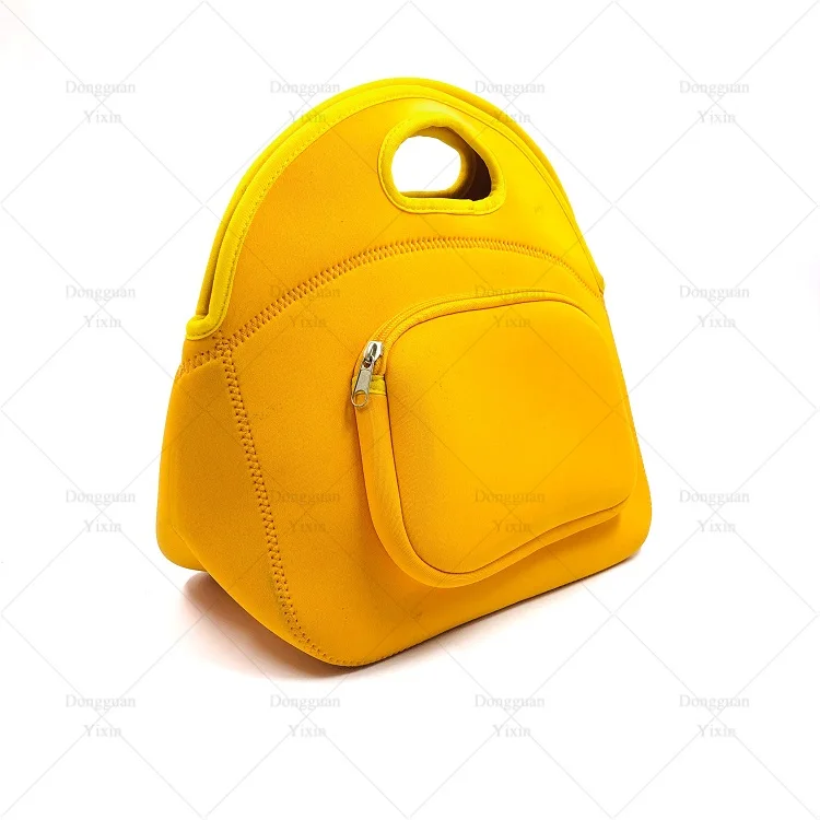 Neoprene Food Storage Lunch Box Carry Tote Neoprene Lunch Handbag Zipper Picnic Lunch Bag with Pocket For Men Women Kids