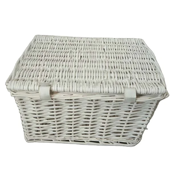 Wholesale White Wicker Storage Baskets With Lids