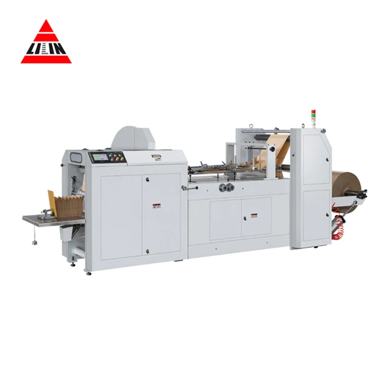 Lilin machinery V bottom kraft paper bag making machine with printing price