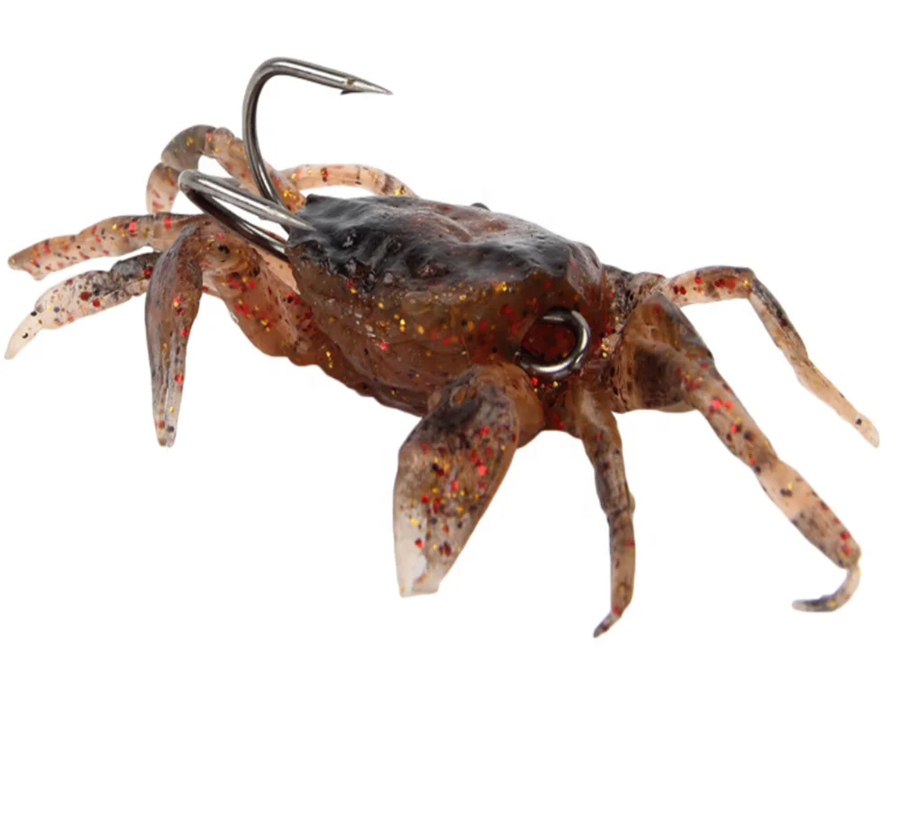 Artificial Fishing Lure Baits Soft Crab Fish Baits with Hook for Freshwater Saltwater Minnow Trout Perch Fishing