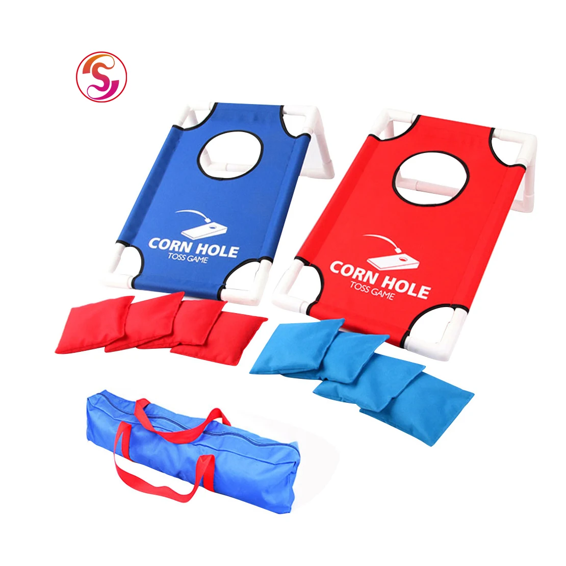 Cyber Mini Children Sandbags Board Bean Bag Toss Toy Game Cornhole Set For Kids and Adults