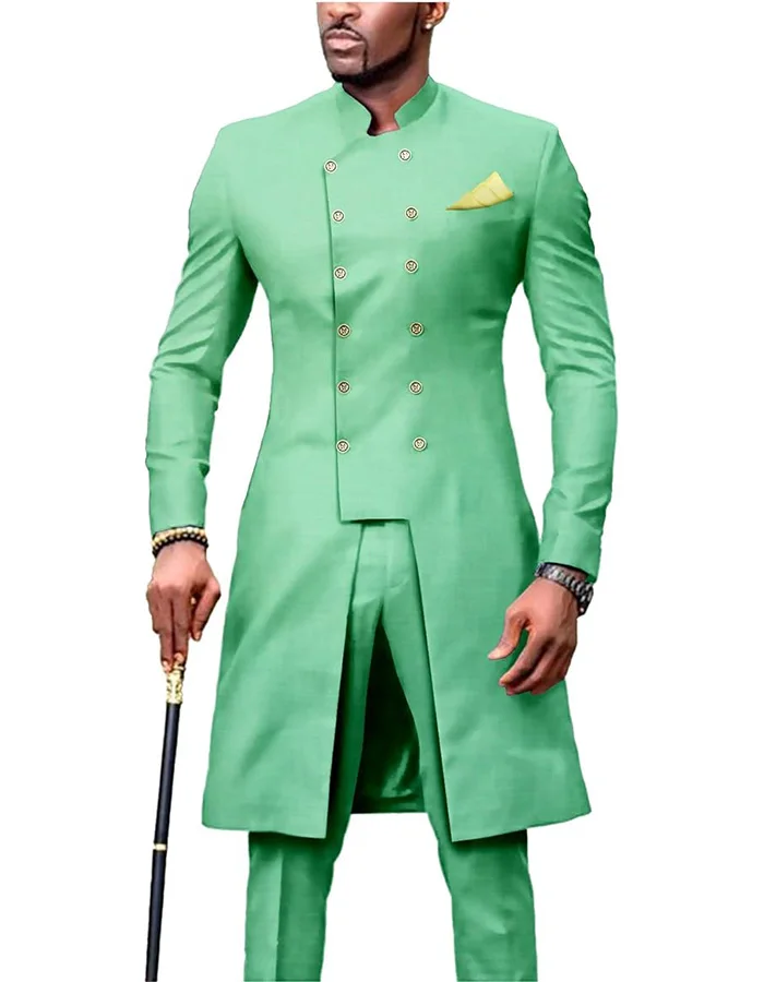 Men`s Suit African Clothing Dashiki Printed Jacket and Ankara Pants 2 Piece Set Ankara Outwear for Wedding