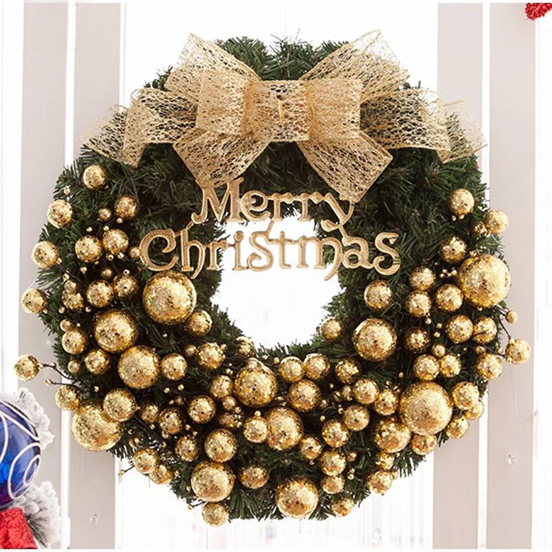 New style custom wholesale Christmas decoration supplies PE material large xmas wreaths