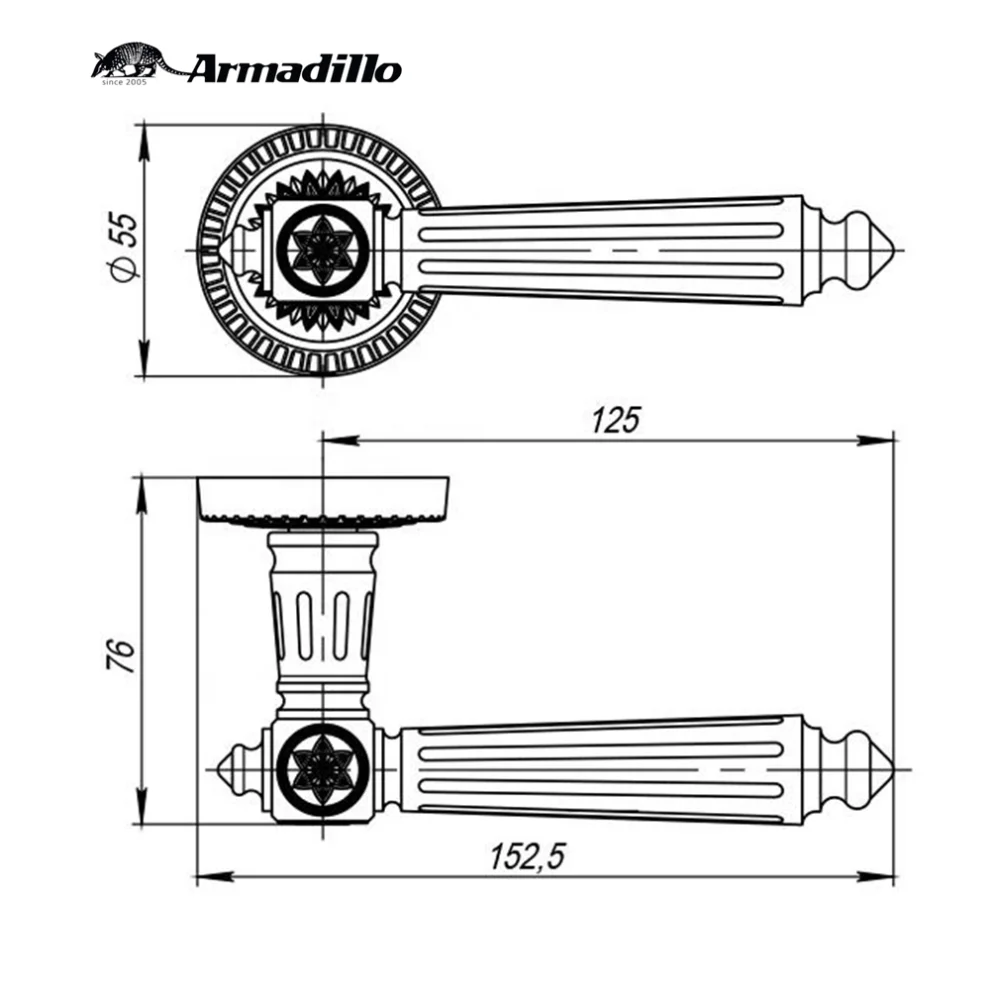 bronze color good design zinc door handle