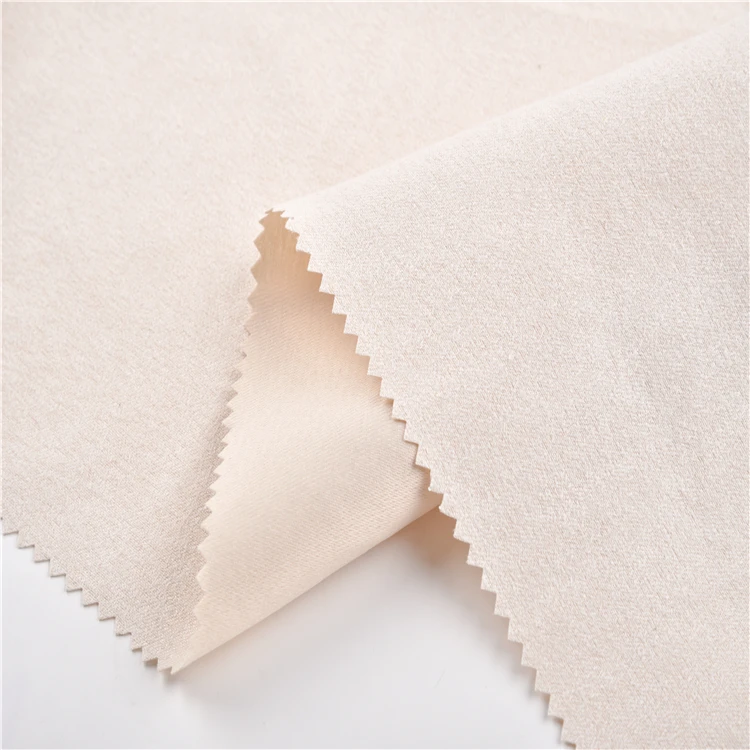 100% Polyester suede fabric for clothes weft woven wholesale own factory