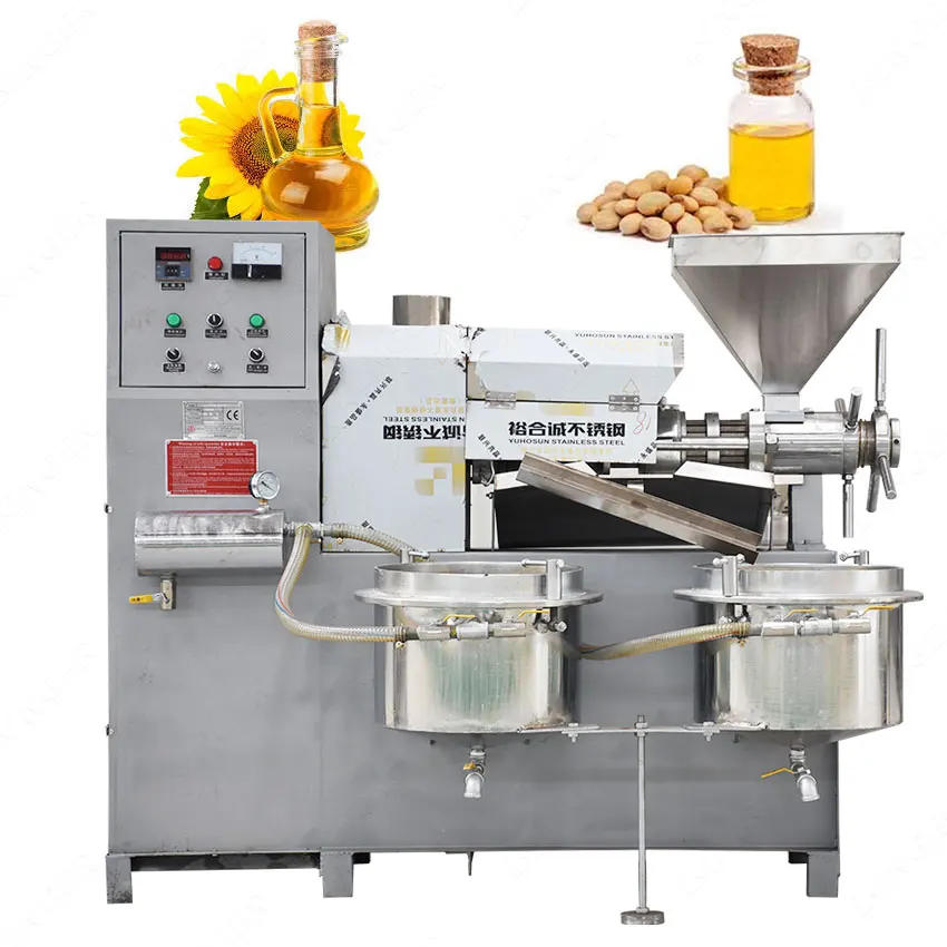 Multi-Functional Automatic Screw Cold Sesame Olive Oil Refinery Press Machine Soybean Oil Mill Machine