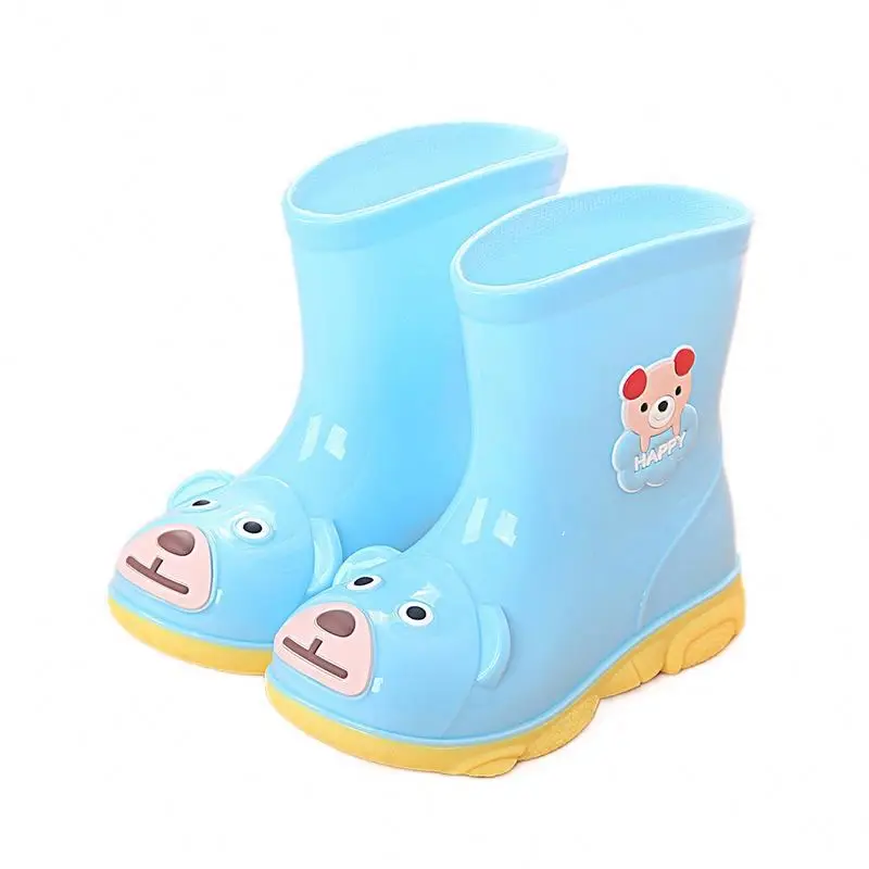 QZHR Wholesale Custom Various Printing Unisex Kids Outdoor Rubber Shoes Colorful Waterproof Toddler Rainboots For Rain