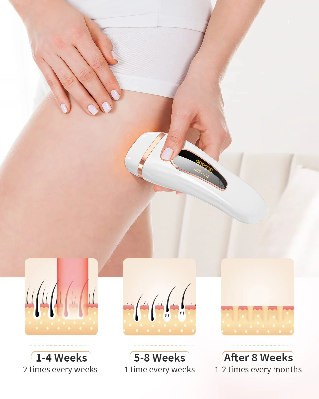 Portable Handle IPL Machine Painless Permanent Ice Cooling Mini IPL Laser Hair Removal At Home Hair Removal Device