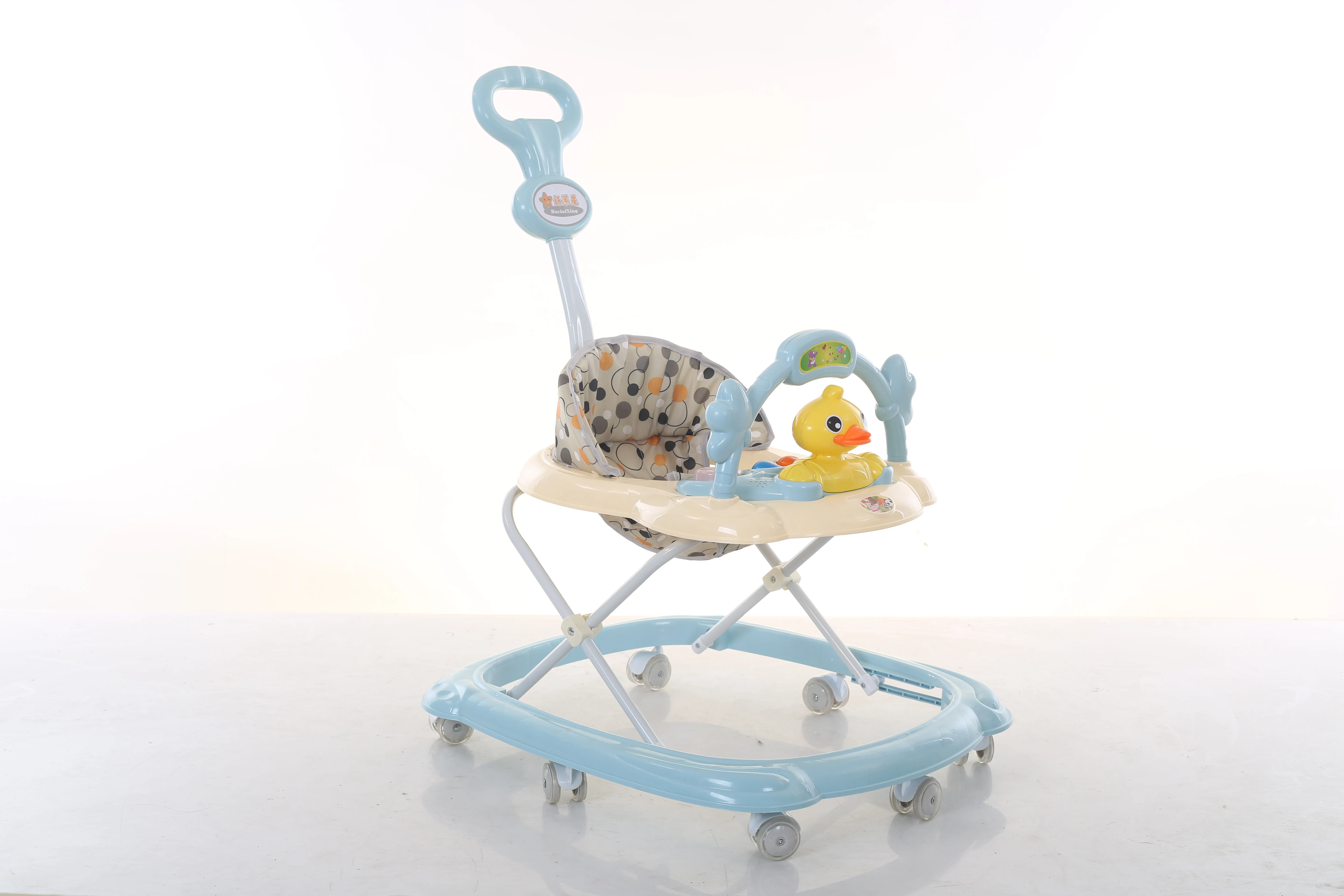 
Cute yellow duck 8 wheels baby walker with music 805Y 