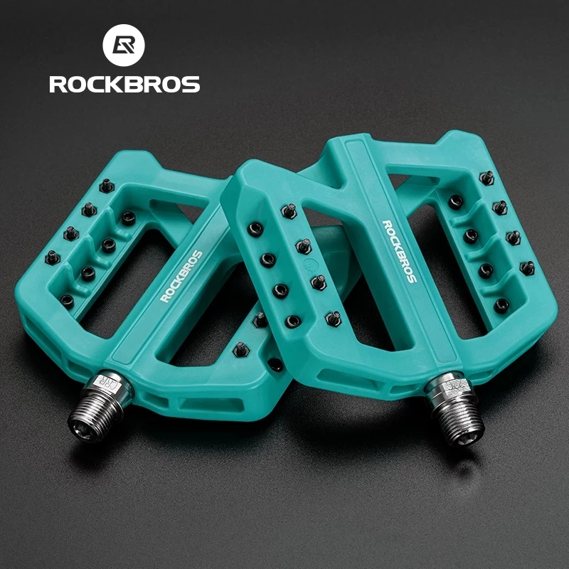 Велосипедные педали ROCKBROS Bmx с плоской платформой нейлоновый подшипник алюминиевый сплав Нескользящие 9/16