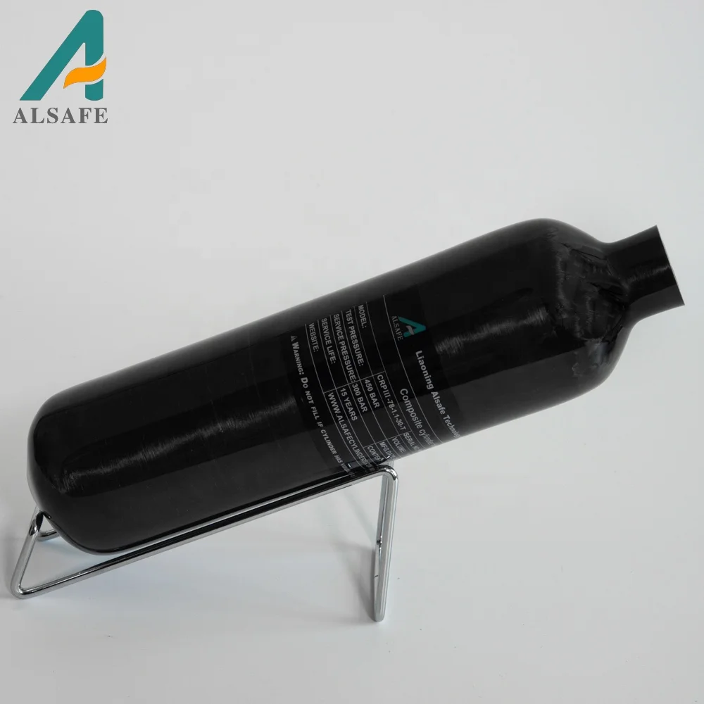 Alsafe Hot Sale 4500psi 300bar Hunting Carbon Fiber Pcp Air Tank Fully Wrapped Composite Portable Cylinder Paintball