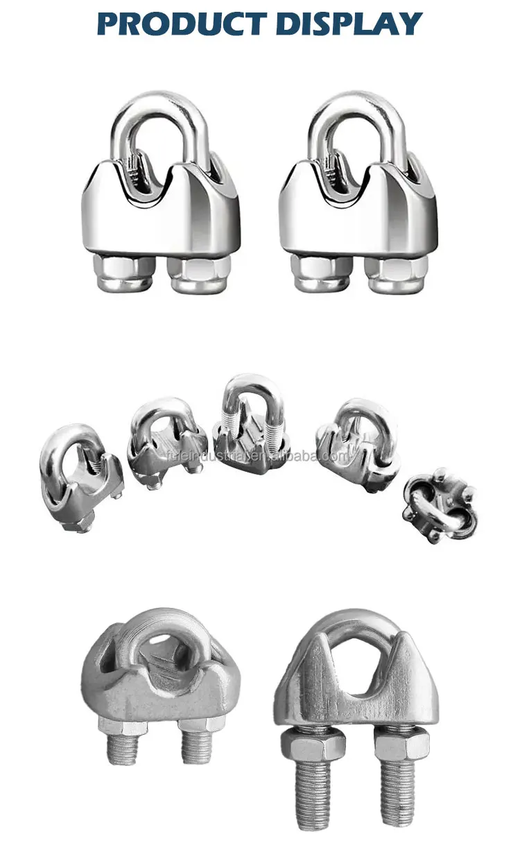 Wholesale Top Quality Other Hardware Fitting Stainless Steel Wire Rope Clamp M4 M6 M8 M10 Italian Type Casted Wire Rope Clips