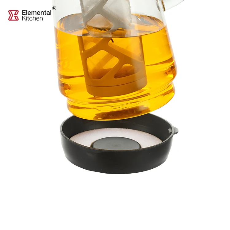 1500ml transparent glass cold water pitcher set ingusion jug with infuser filter