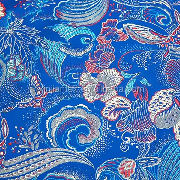 Wholesale Anti Pill Soft 100% Polyester Brocade Fabric Jacquard Luxury