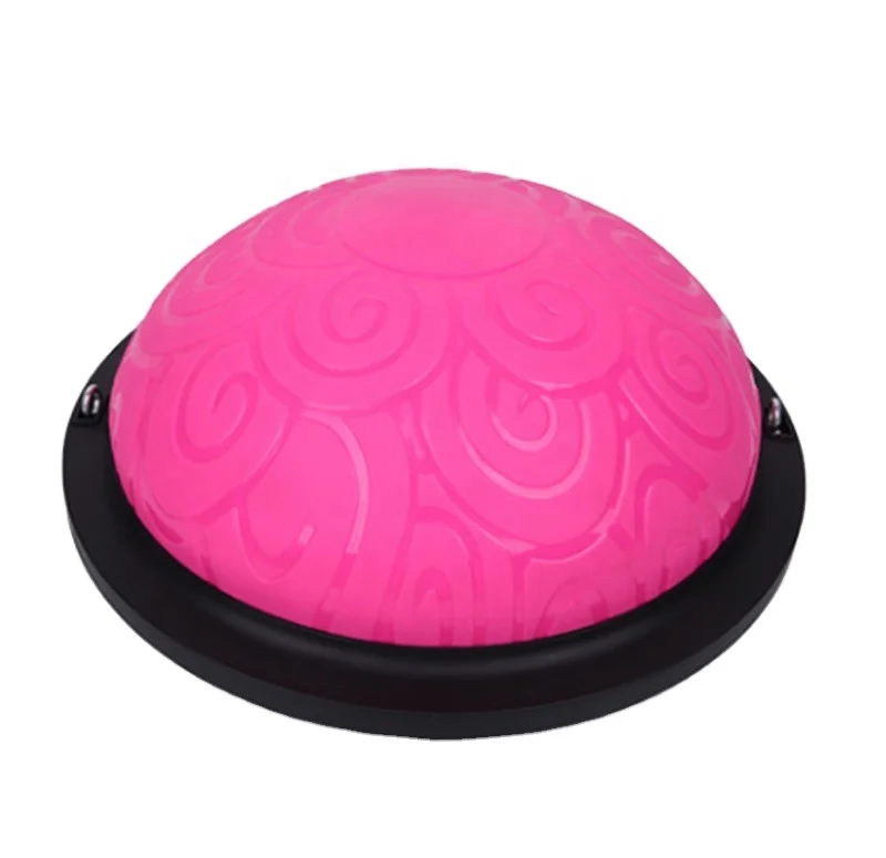 Half 58cm Ball  Yoga Pilates bosuing Ball Exercise Balance training for Home Gym