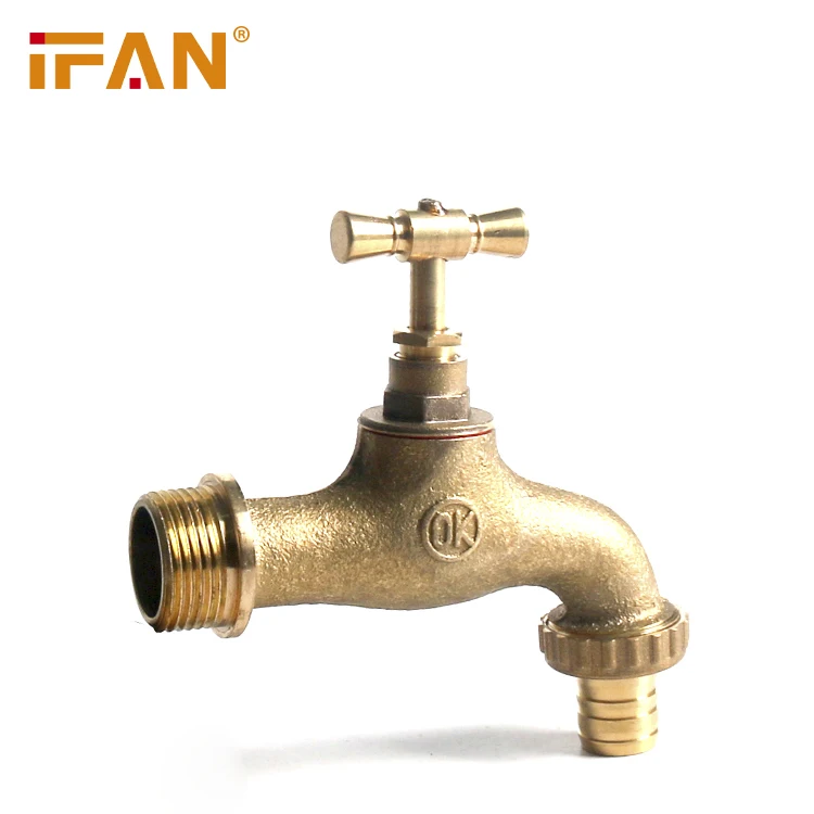 IFAN universal 3/4 inch brass garden water valve 2 way y hose tap brass garden tap brass bibcock