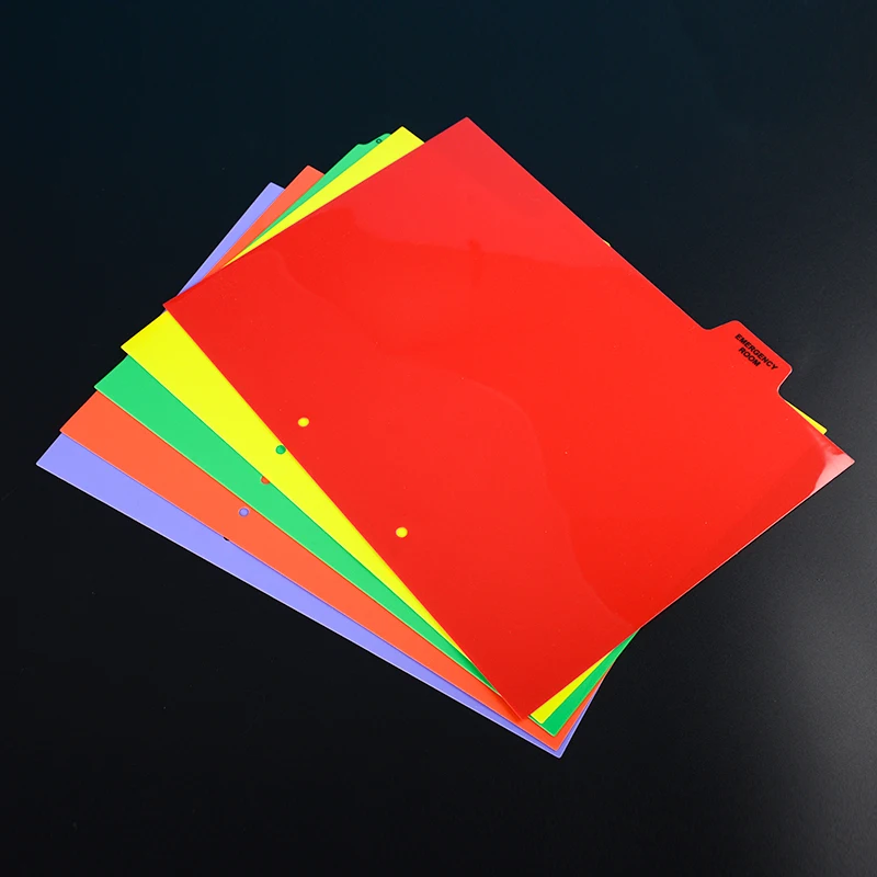 Eco Colored A5 Paper Page Dividers Loose-Leaf Notebook Inserts Spacer 6 Holes Separator Page Planner Index