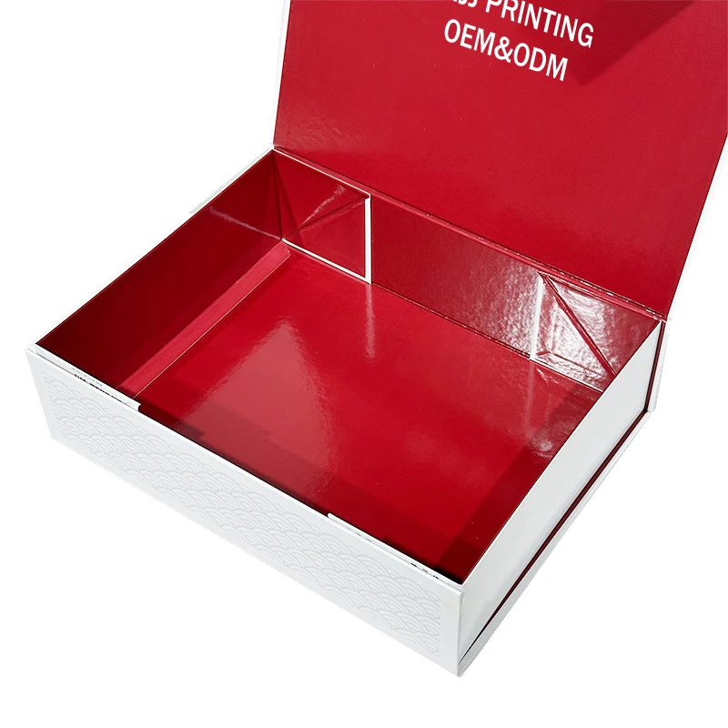 Custom Red Rigid Corrugated Boxes For Cosmetic Mailer shipping Box For Clothing Shoes Corrugated Box Gift Packaging