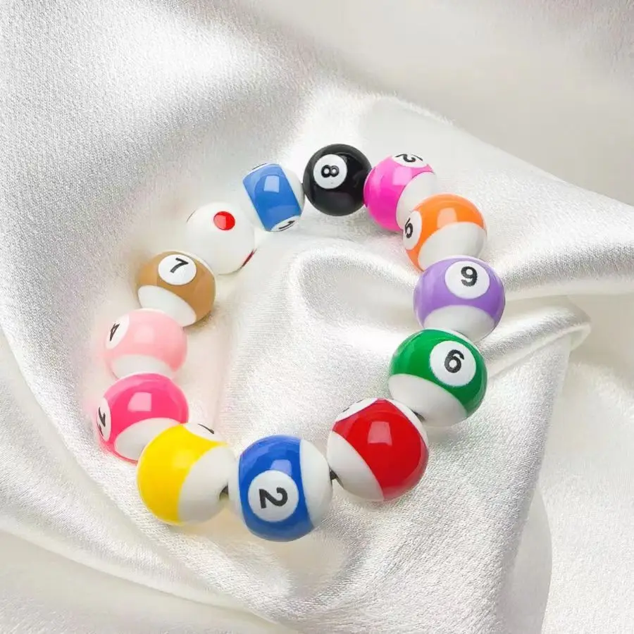New wholesale billiards in eight billiard bracelet lovers students creative diy bead accessories birthday Christmas gift