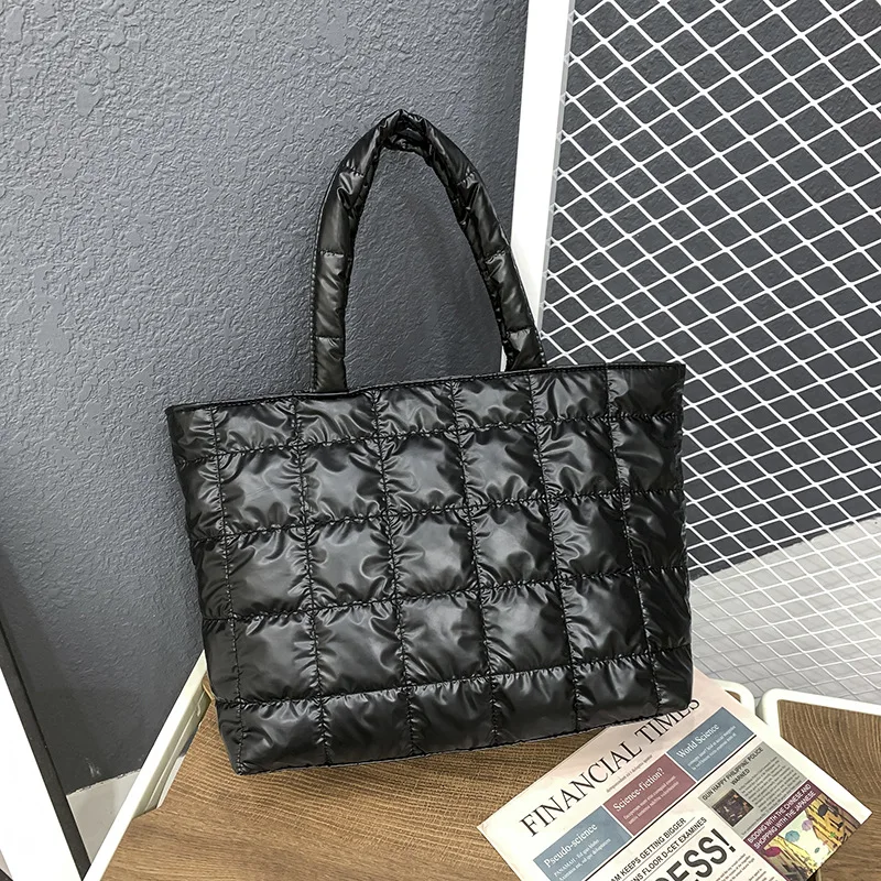 Hot Sales Wholesale Waterproof Nylon Cotton Quilted Puffer Bag tote handbags for women 2021 cheap handbags online ladies