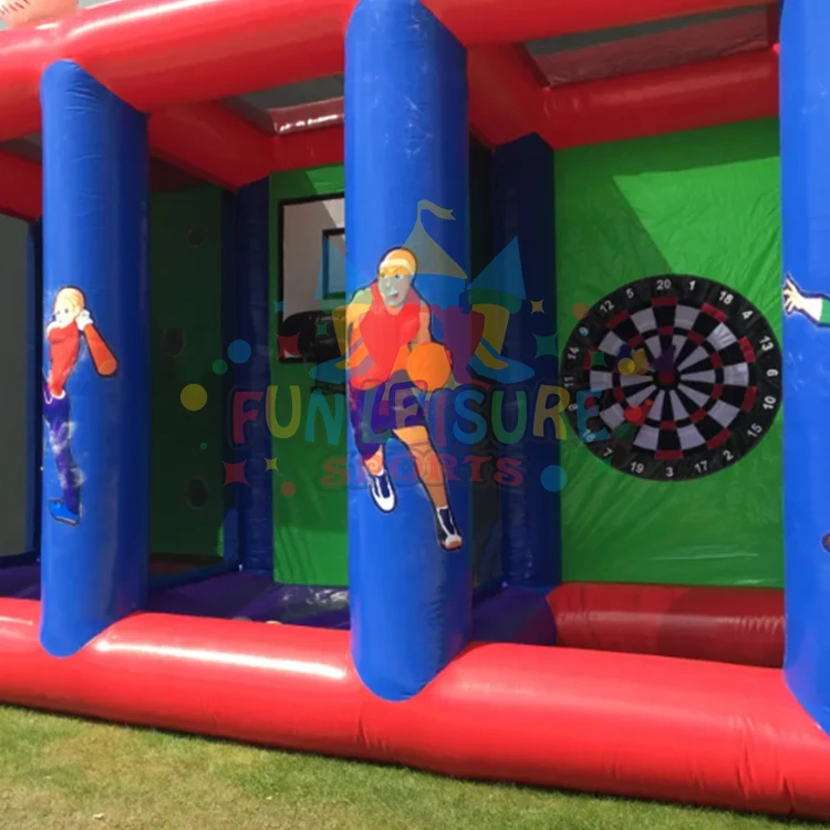 Commercial party sport games outdoor group building or event fun activities inflatable carnival game