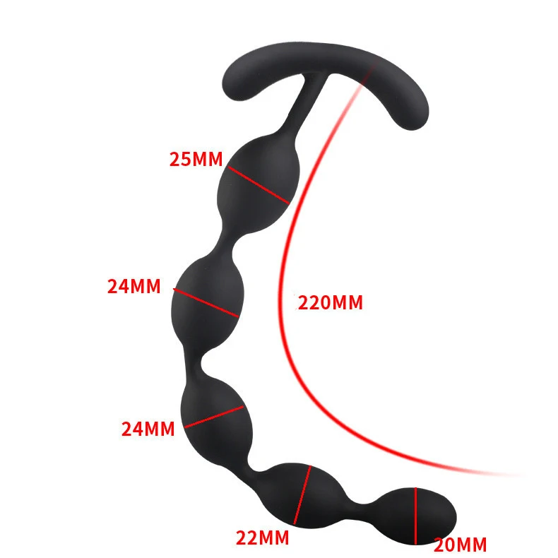 Long Silicone Anal Pull Beads Anal Plugs Anal Dilators Adult Masturbators Sex Toys