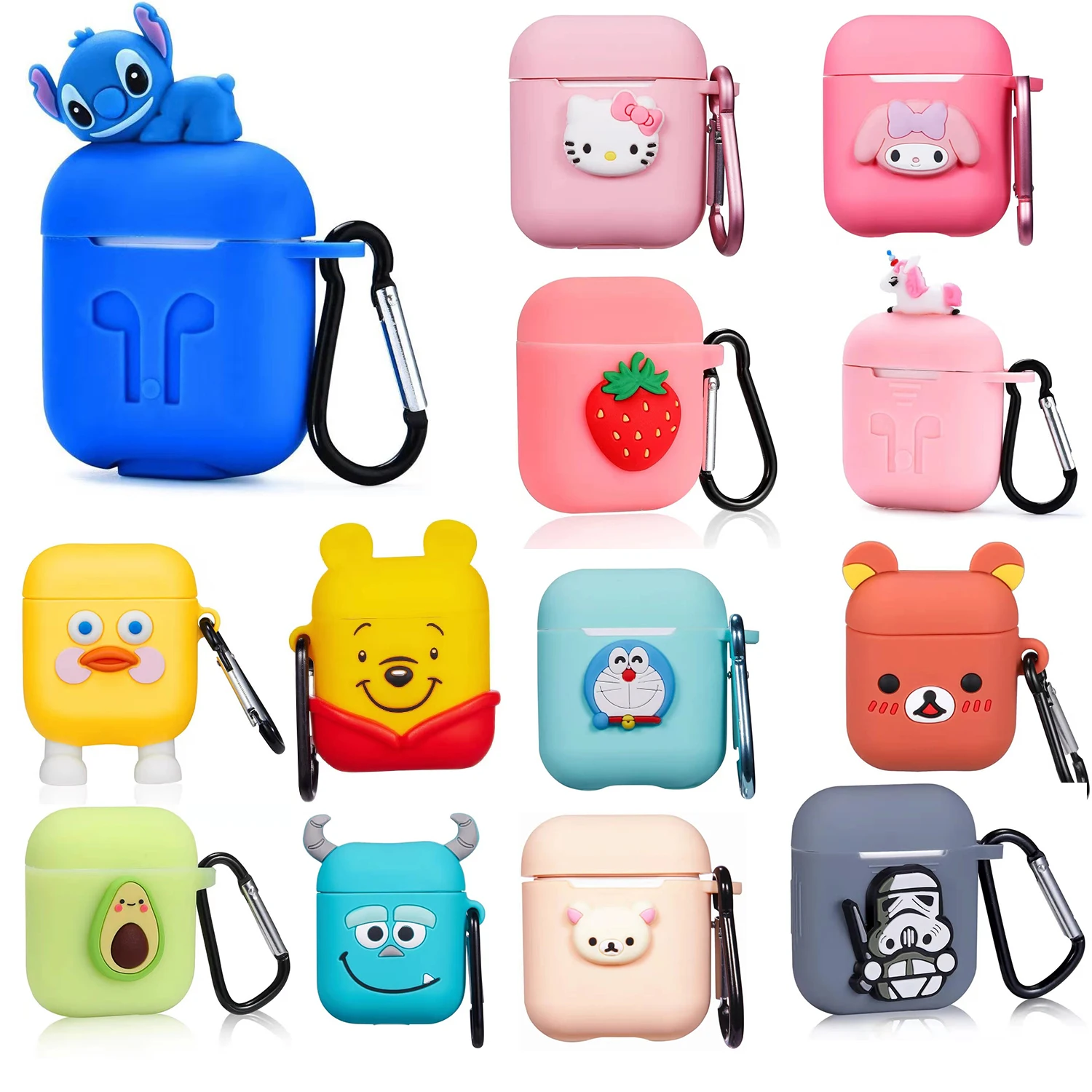 Милый силиконовый чехол Gemfits для Apple airpod 1/2, дизайнерские 3D наушники для Star War, чехол для США, чехол для Airpods