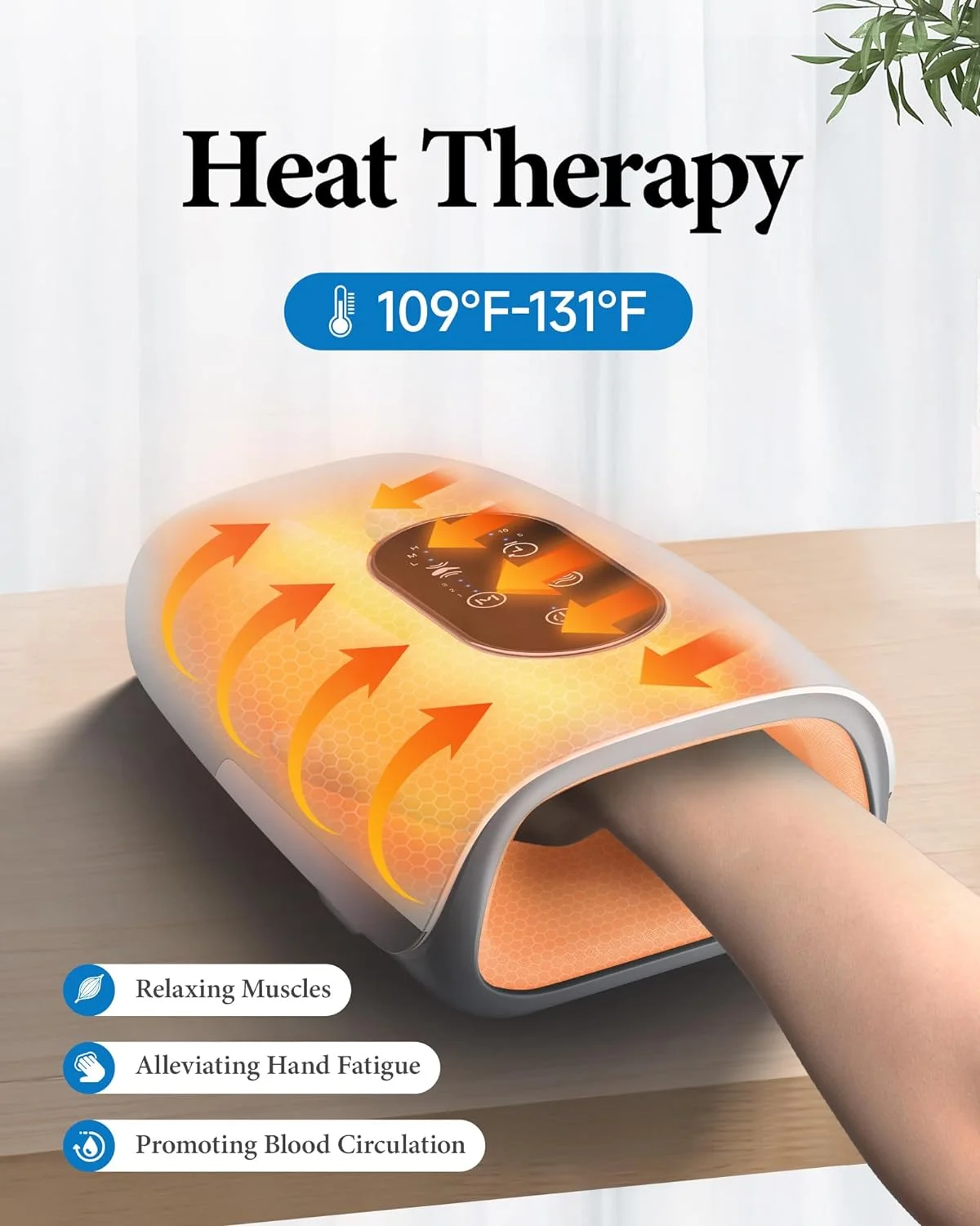 personal cordless electric mini shiatzu barber hand massager device vibrator machine for arthritis  with heat compression