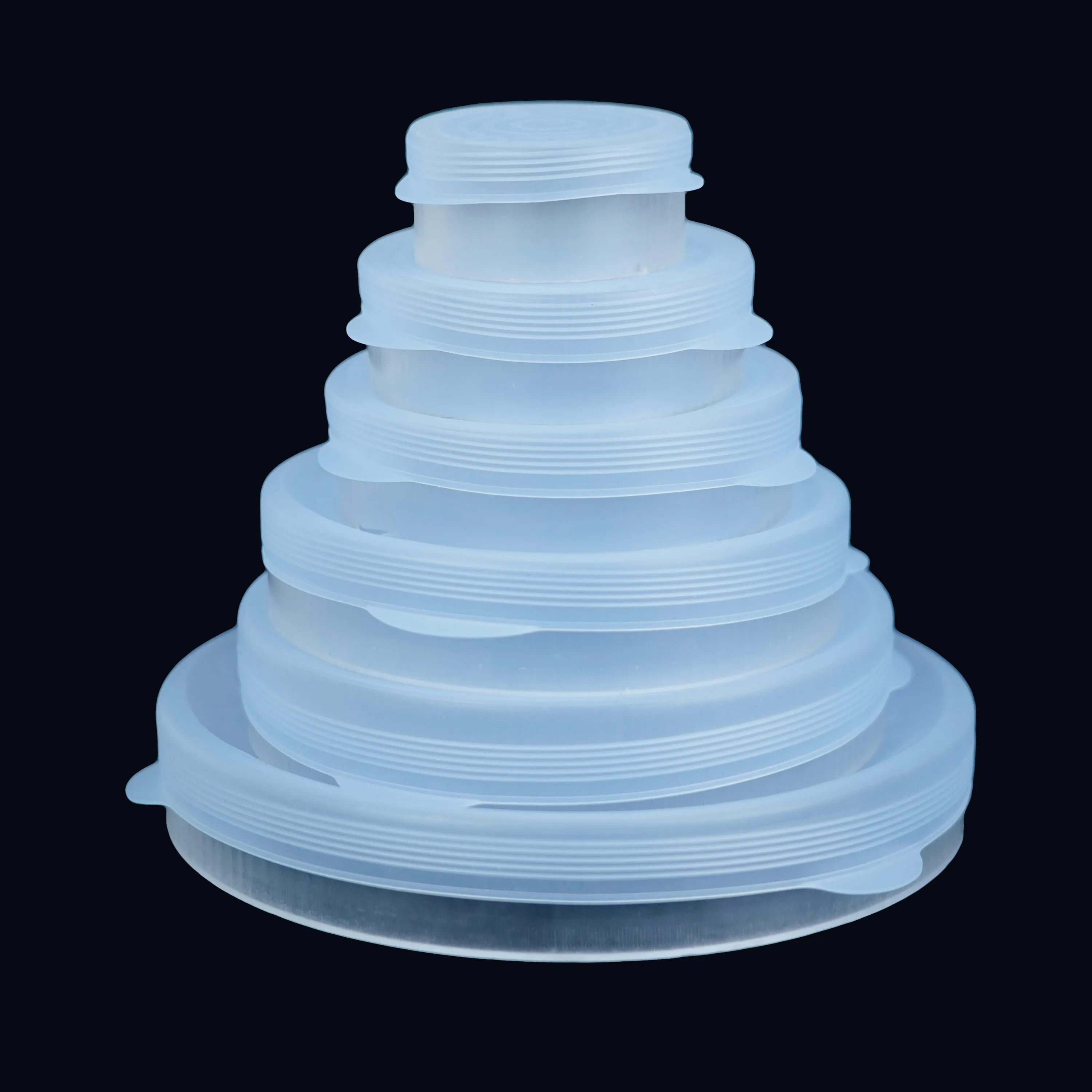 Food Grade Silicon Lid Cover Stretch 6 Pack Reusable Silicone Stretch Lids