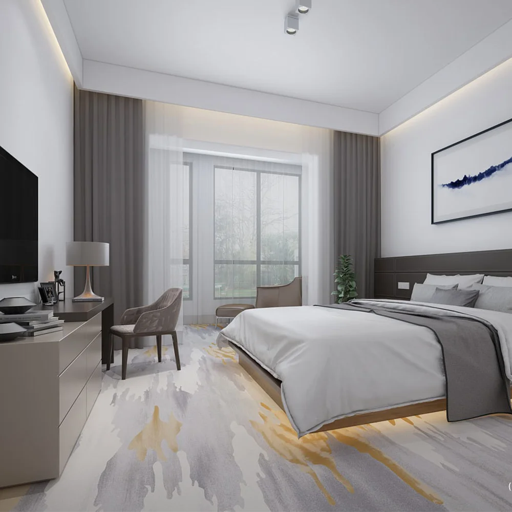 Wilton Carpet Decoration Tufted 3D Printed Modern Loop Pile Wall-to-Wall Carpet Rolls for Home and Hotel Room