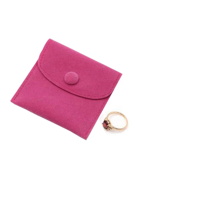 
velvet bags with snap fastener double fold envelope pouches button closure velvet jewelry pouch with snap closure 