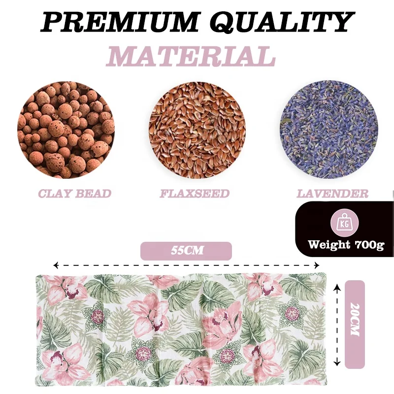 microwavable period bean bag flaxseed heating pad to relieve pain stress heat for cramps muscles joints back neck and shoulders