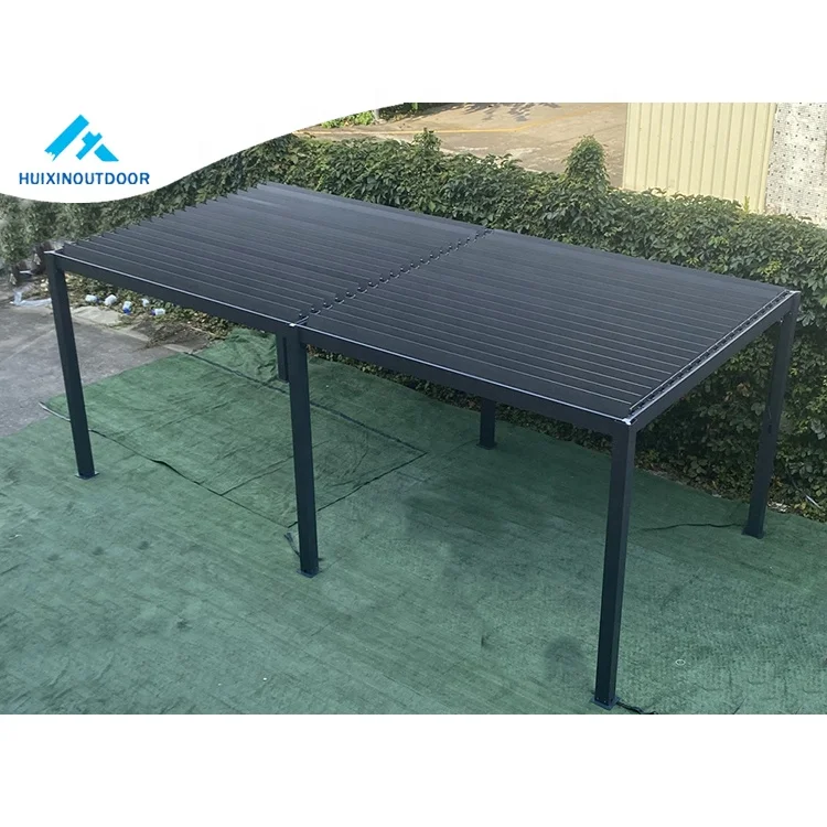 Roof Gazebo Aluminum Gazebo Best Price Metal Wholesale Metal Waterproof Electric Aluminum Pergola 10Year