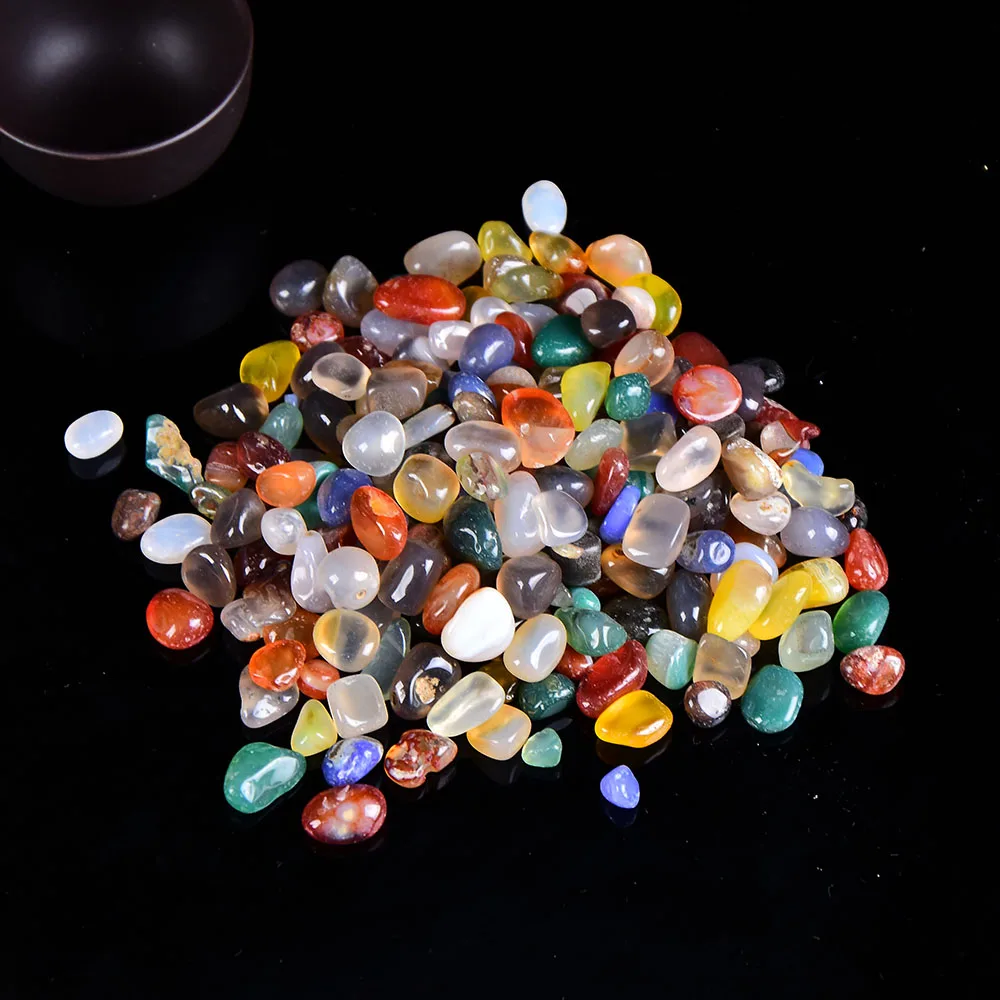 Mineral Specimen Crystal Gravel Red Agate Tumbled Stones Crush Crystal Chips For Aquarium