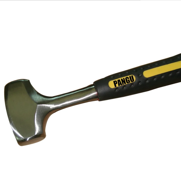 High Quality One Piece Drop Forged Stoning Hammer TPR Handle