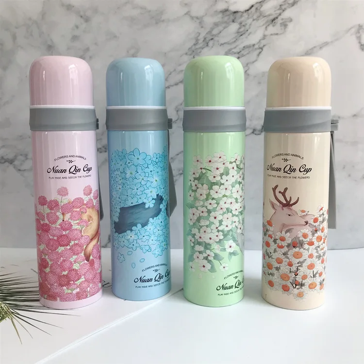 Wide mouth outdoor travel sports vacuum flask vacuum 304 stainless steel wild line 500ml capacity insulation pot