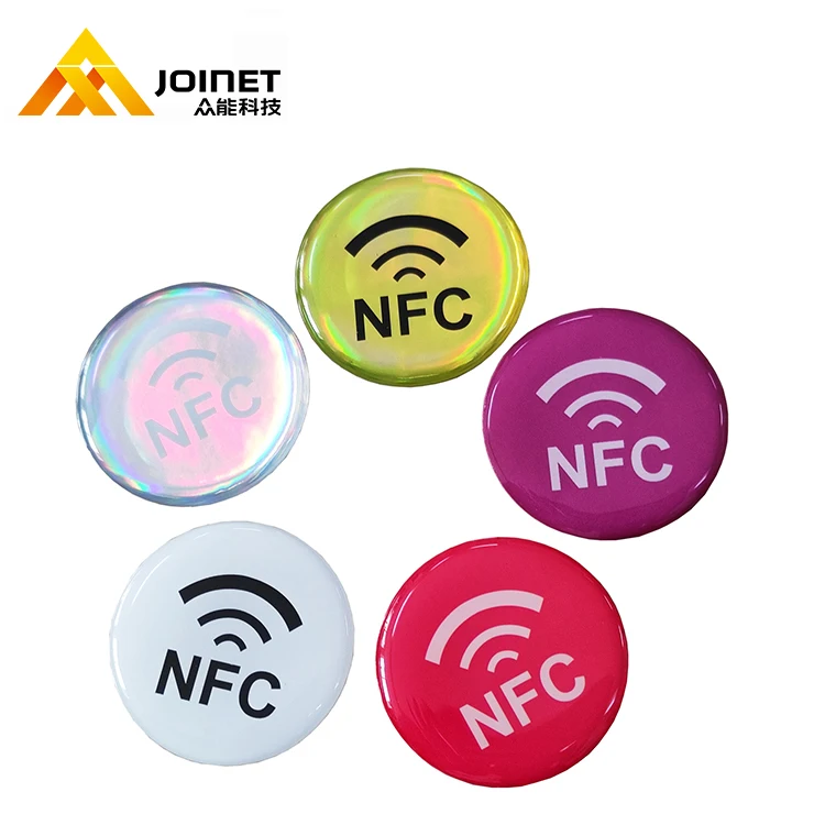 Custom Hot Social Media NFC Epoxy Tag for Sharing Contact information Waterproof NFC Epoxy Stickers