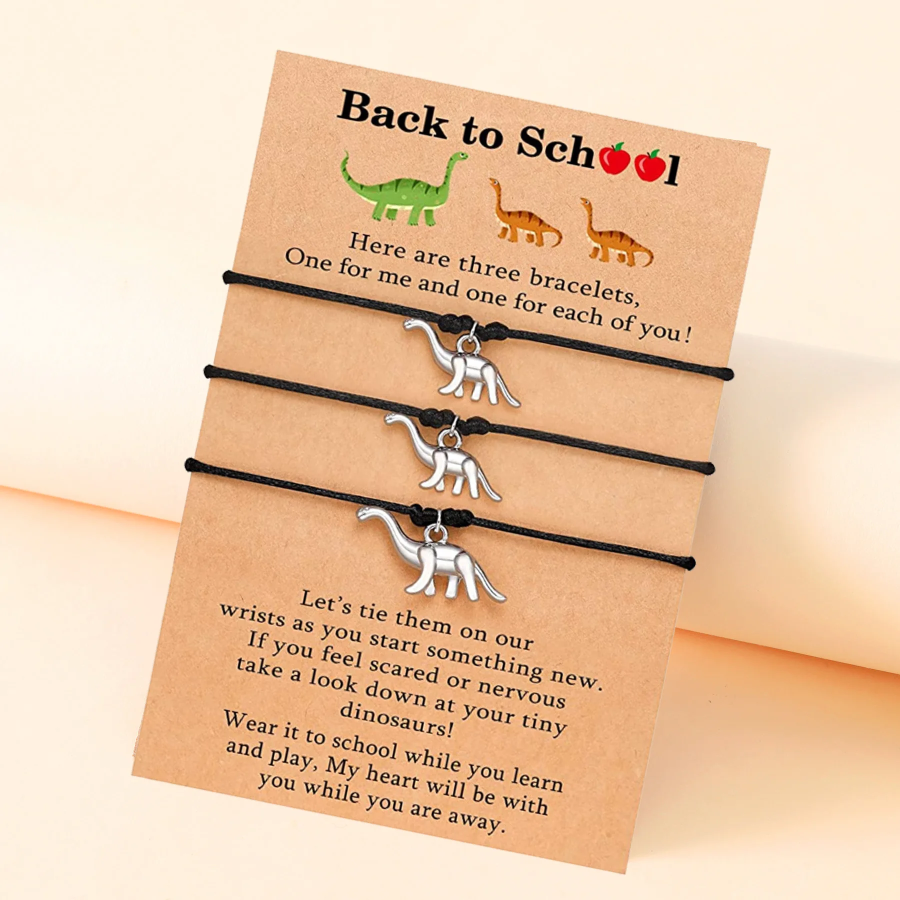 QIUHAN OEM Parent Child Argentinian Dragon Back to School Season Knitted Bracelet