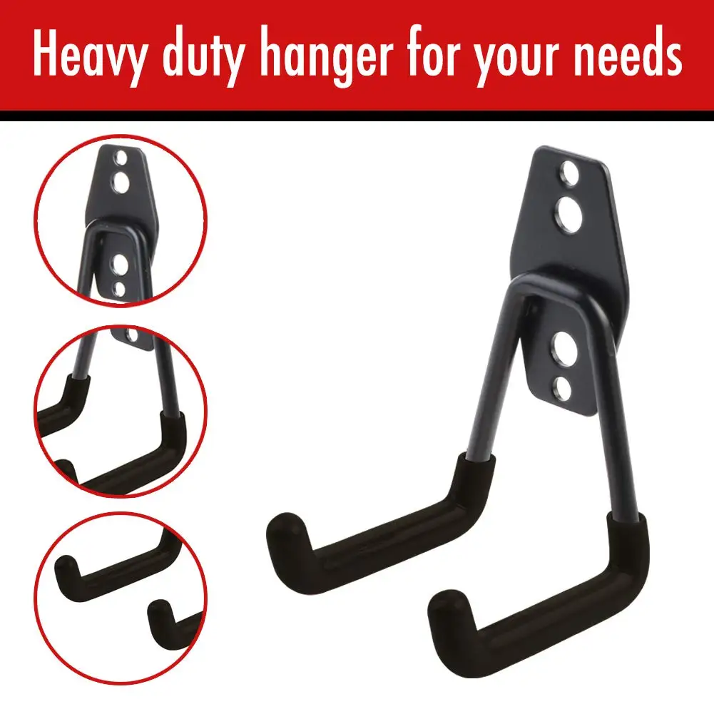 Garage Wall Steel Garage Storage Utility Double Hooks Heavy Duty Wall Mount Hanging Metal Wall Hooks