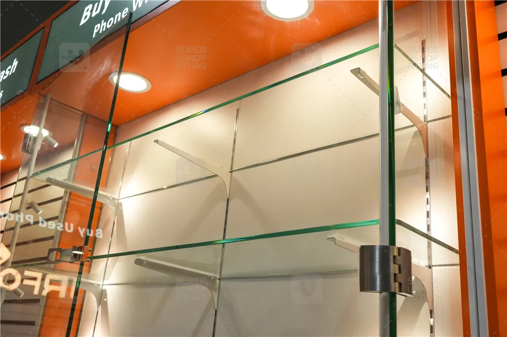 Custom Cell Phone Repair Store Display Cabinet Electronics Phone Case Shop Furniture Wall Showcase for Mobile Phone Shop