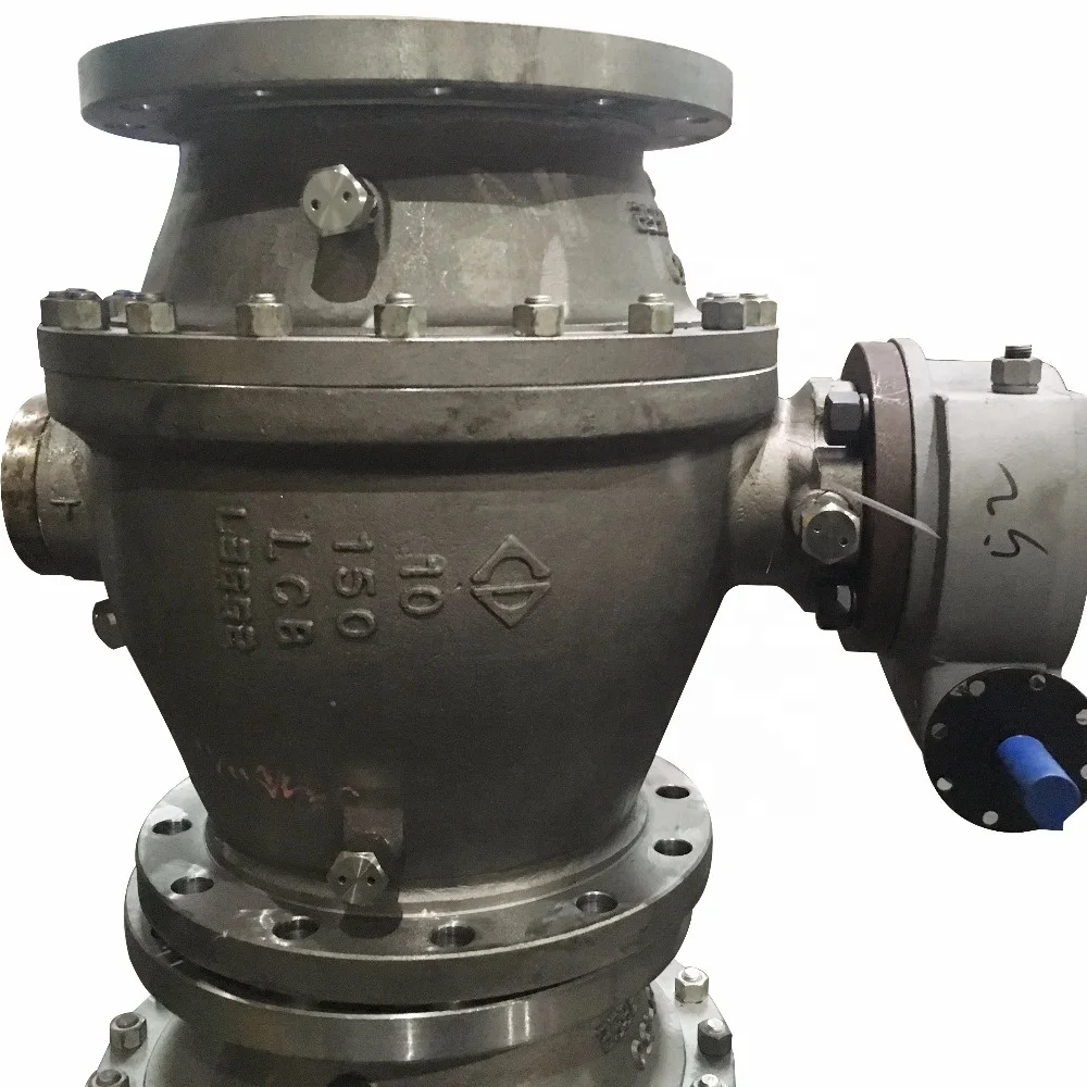 Pneumatic actuated sus304 12 inch hydraulic ball valve