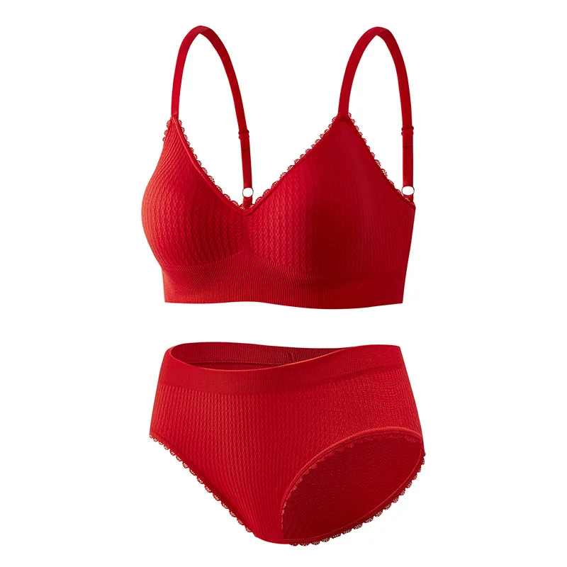 BSCI OEM Manufacturer Custom Logo Bragas Para Mujeres Ropa Interior Sin Costura Seamless Underwear Set