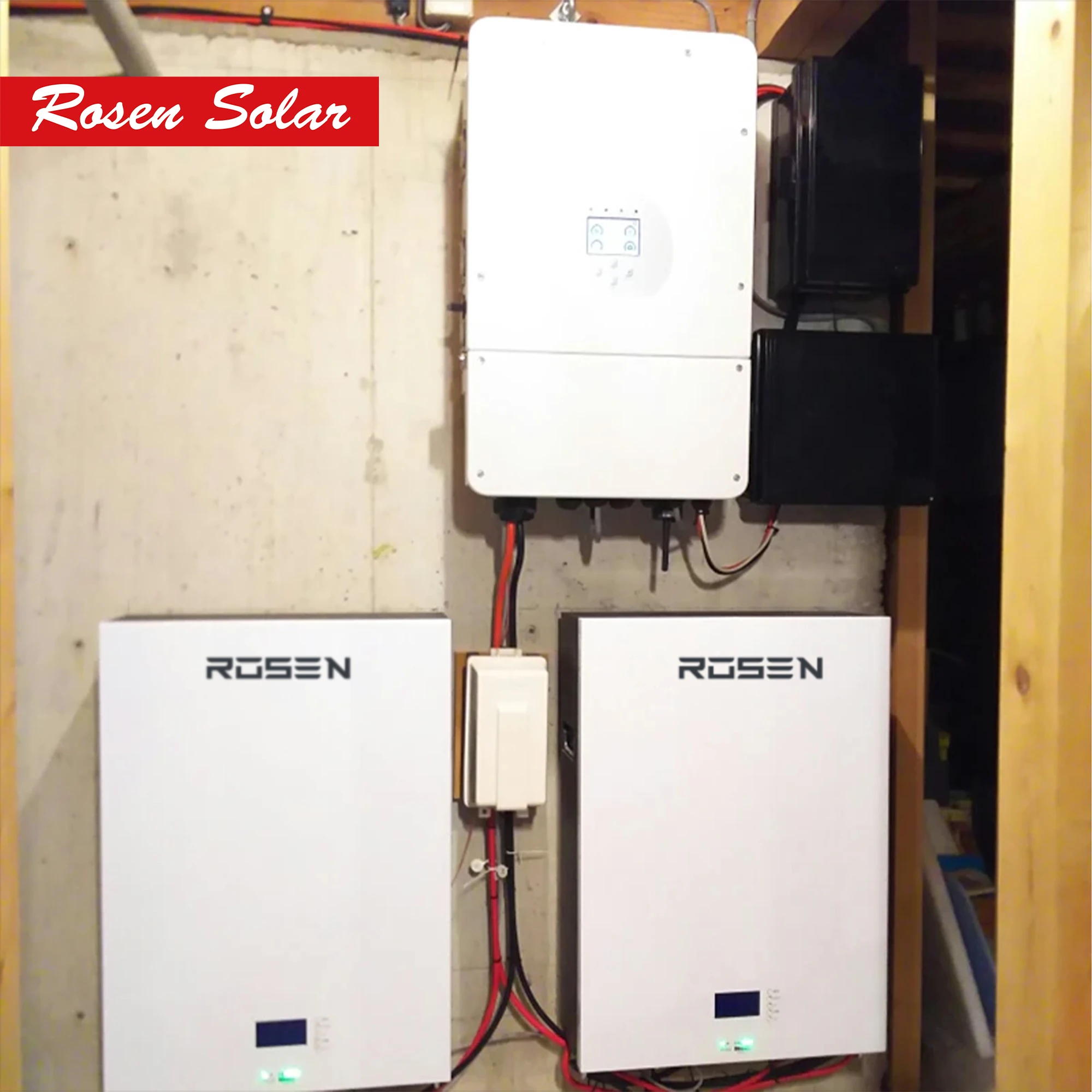  Литиевая батарея Rosen LifePO4 48 В 100 Ач 150 200 ач стенка питания с BMS для гибридной солнечной